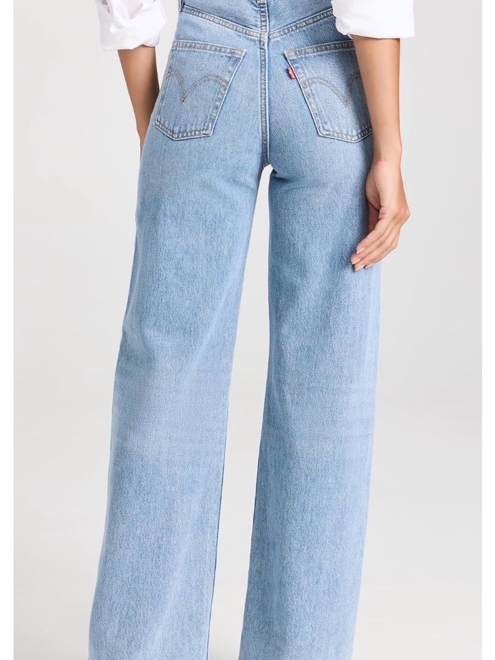 Levi’s Ribcage High-Waist Wide Leg Jeans - Light Blue - Picture 2 of 7